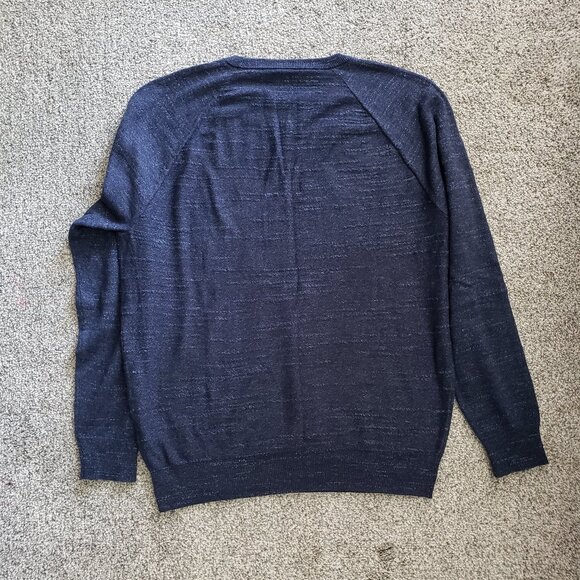 J.Crew Re-imagined Blue Variegated Sweater size Medium - Picture 2 of 11